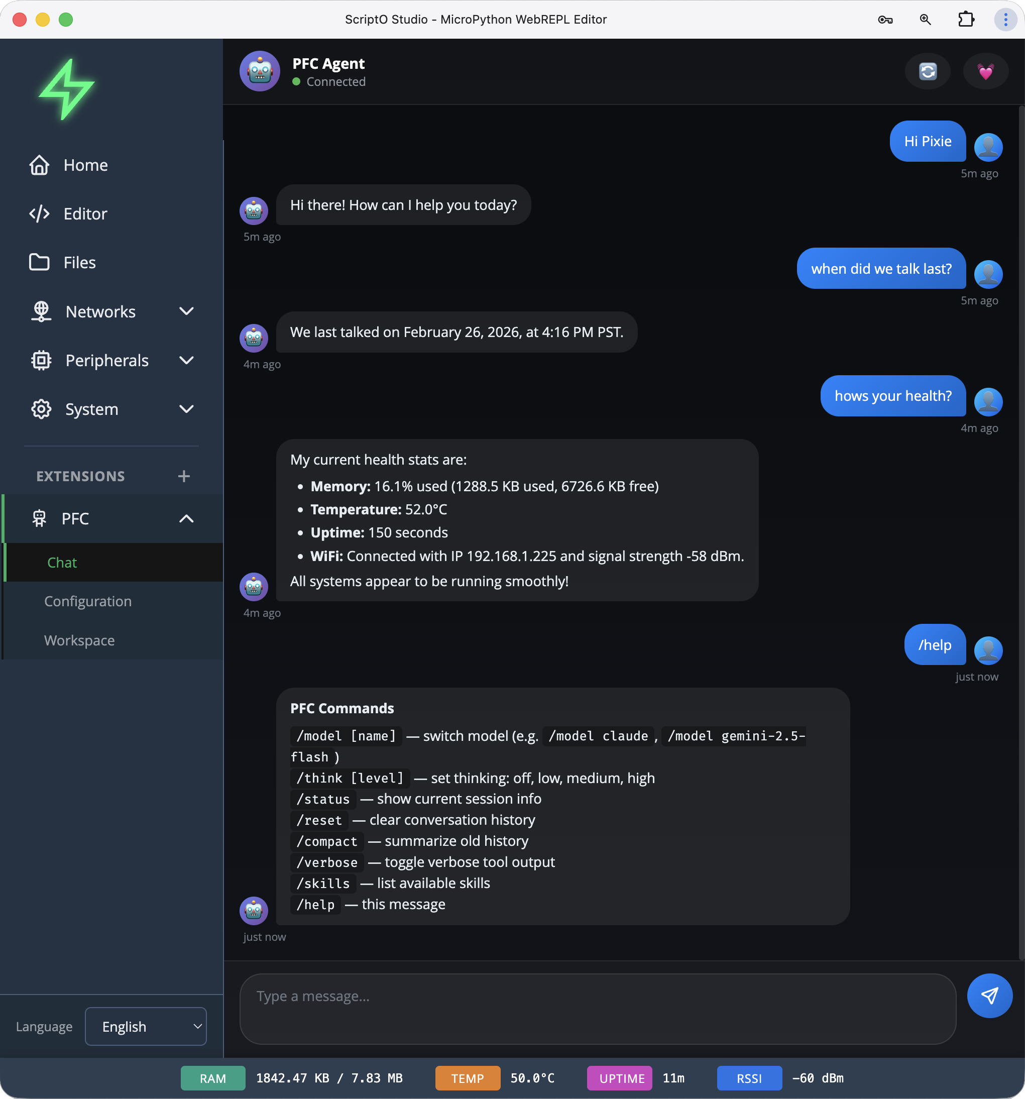 Scripto Studio — MicroPython IDE with AI agent chat